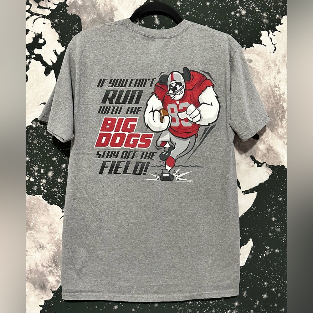 Big Dogs Football Field Bulldog Mascot Shirt